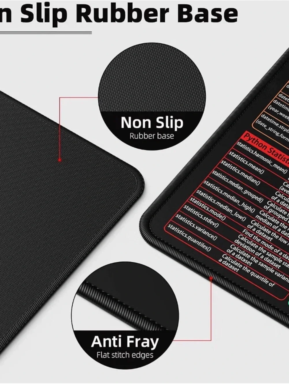 surface fits keyboard, mouse, and desk items Smooth lycra surface enables precis